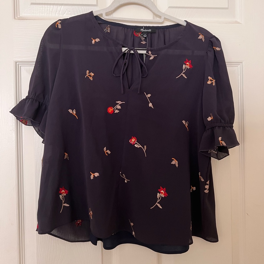 madewell floral blouse